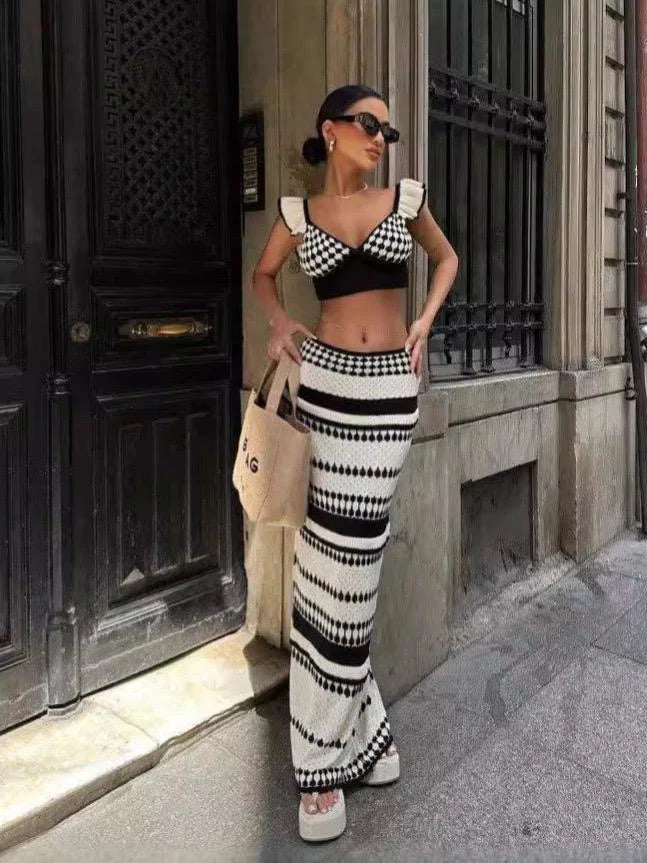 Maria Ruffle Bikini Top & Skirt Coord Set
